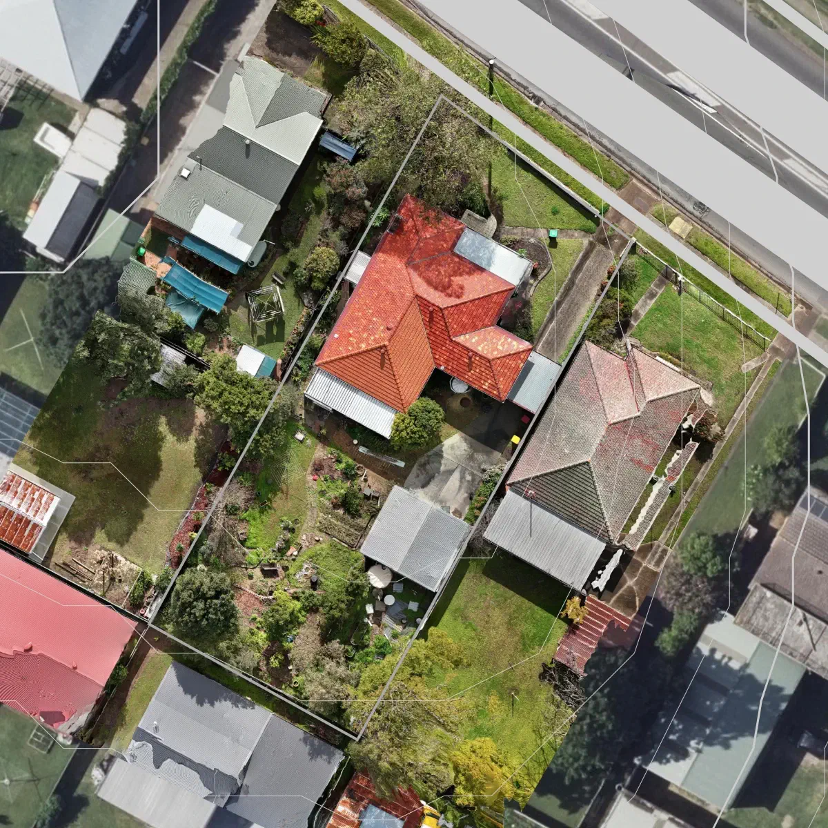 Overlaying additional imagery can help us to map the existing features.