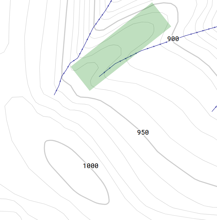 Ridge Sloping off Hilltop