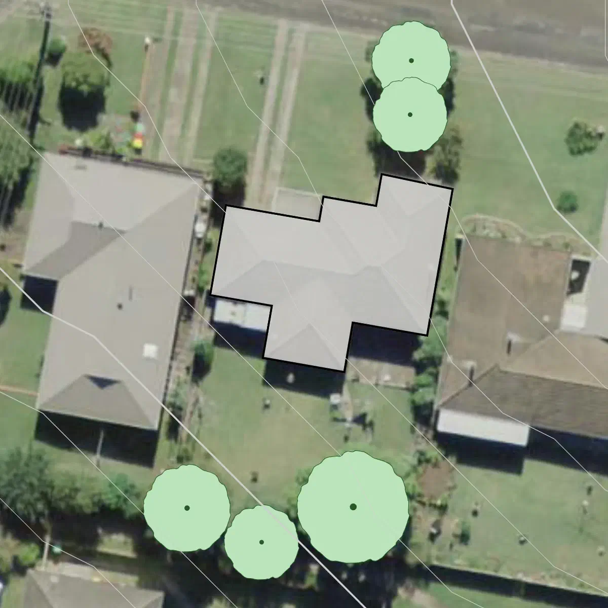 After placing trees.