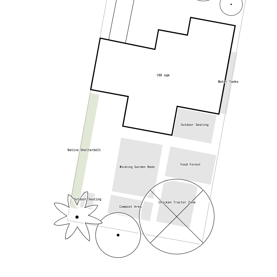 Outlining shelterbelt concept area for native windbreak planting
